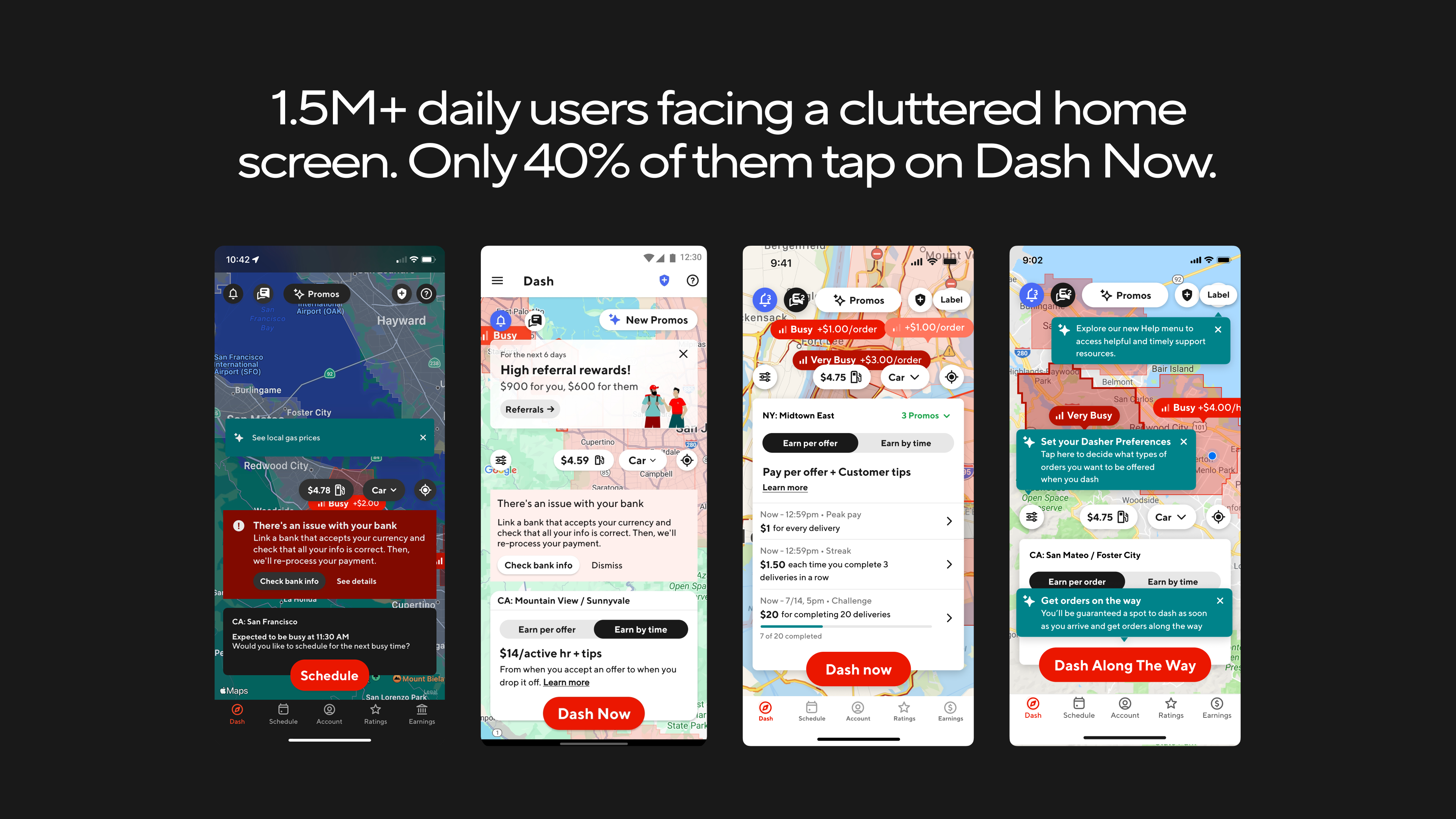 Dasher homescreen context