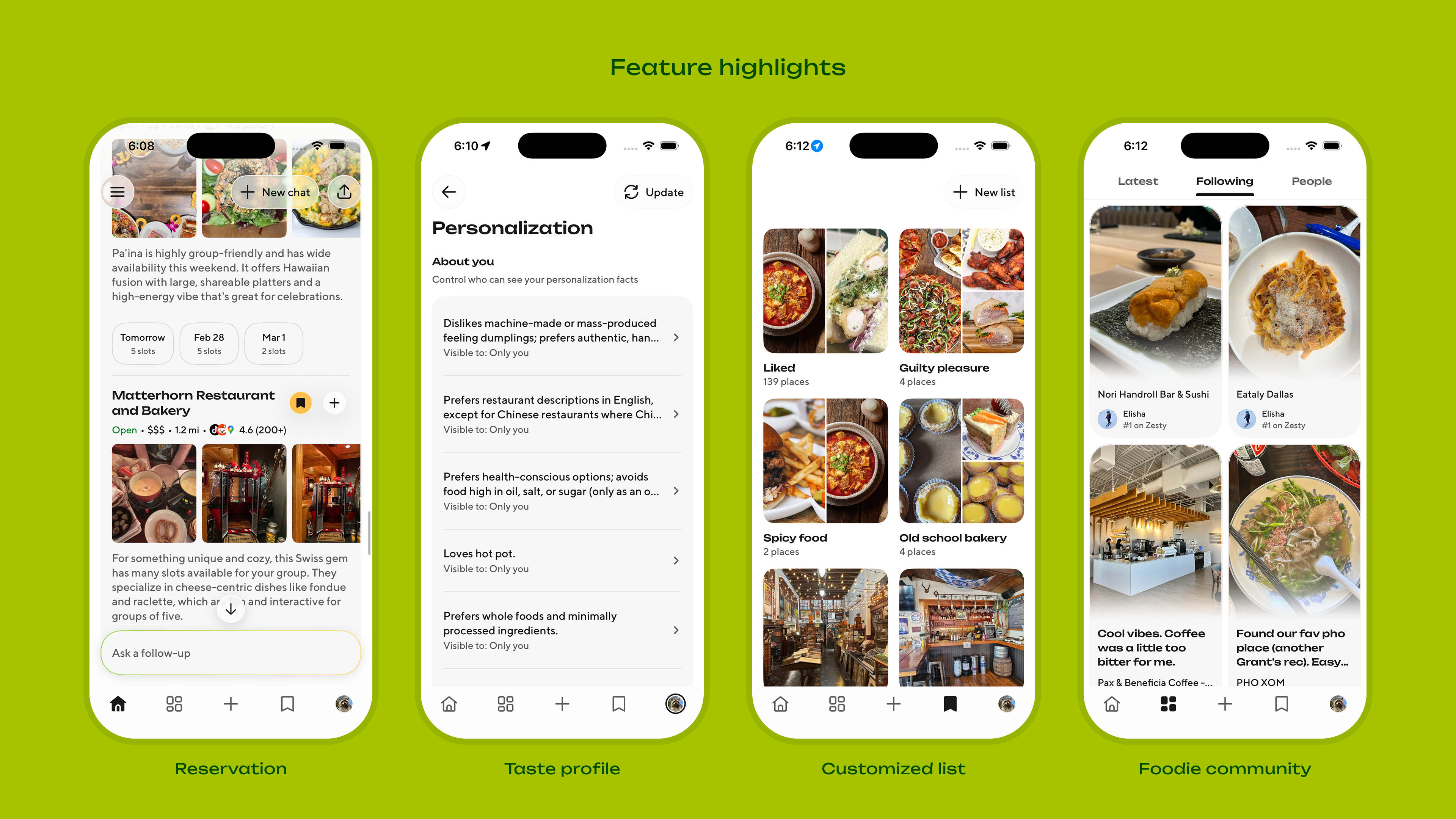 Zesty feature highlights graphic